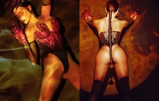 Deborah Secco ousa com fantasia sexy que deixa bumbum de fora; fotos