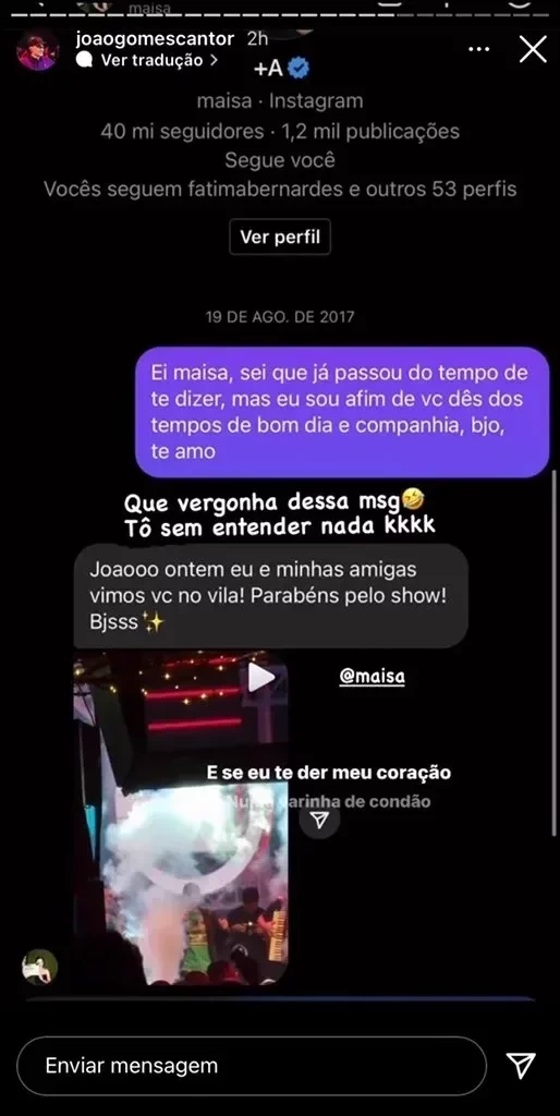 Último romântico: entenda a "história de amor" de João Gomes e Maisa Silva - imagem 83677