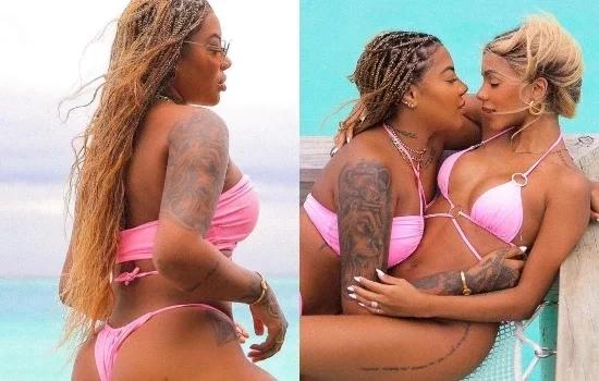 Ludmilla tira o biquíni e posa nua no mar das Maldivas em viagem romântica