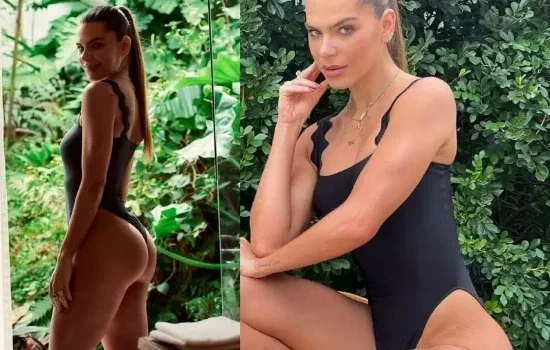 Mulher de Cauã Reymond faz ensaio de maiô cavado e esquenta web; fotos