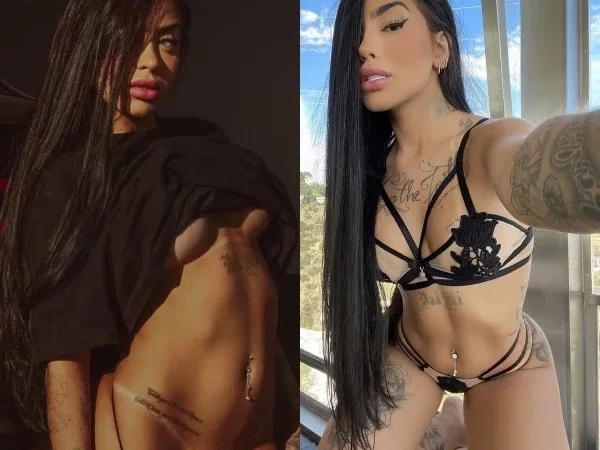 MC Mirella usa peça com fenda no limite e quase mostra parte íntima; fotos