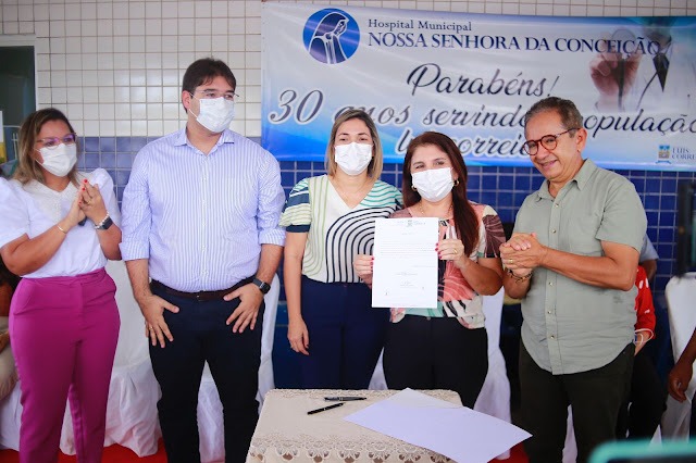 Maninha assina ordem de serviço para reforma do HMNSC em Luis Correia  - Imagem 1