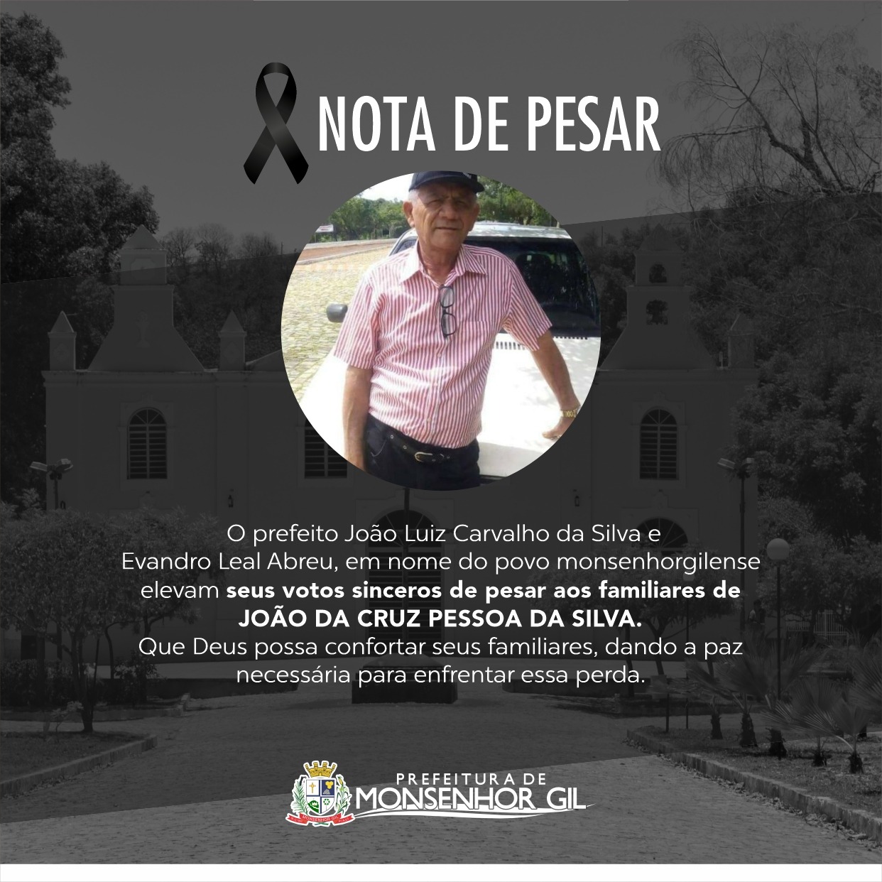 Prefeito decreta luto oficial por 03 dias pela morte de sindicalista 