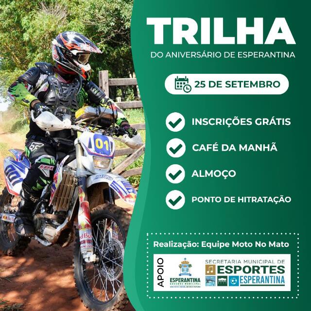 Segunda trilha de aniversário de Esperantina será realizada neste domingo - Imagem 1