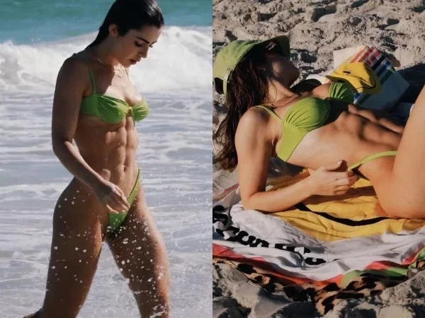 Jade volta a exibir tanquinho em cliques quentes em praia carioca; fotos
