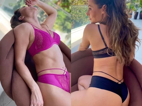Aos 40, Paolla Oliveira exibe corpo escultural ao posar de lingerie; fotos