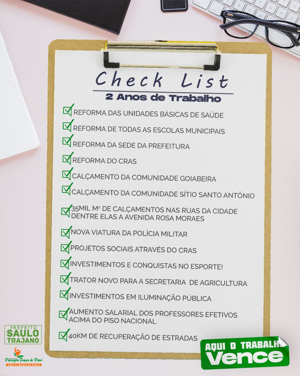 Prefeitura de Passagem Franca do Piauí enumera ações de dois anos da gestão (Foto: Divulgação)