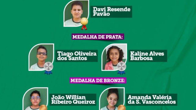 Alunos de São João do Arraial são novamente destaques em olimpíada