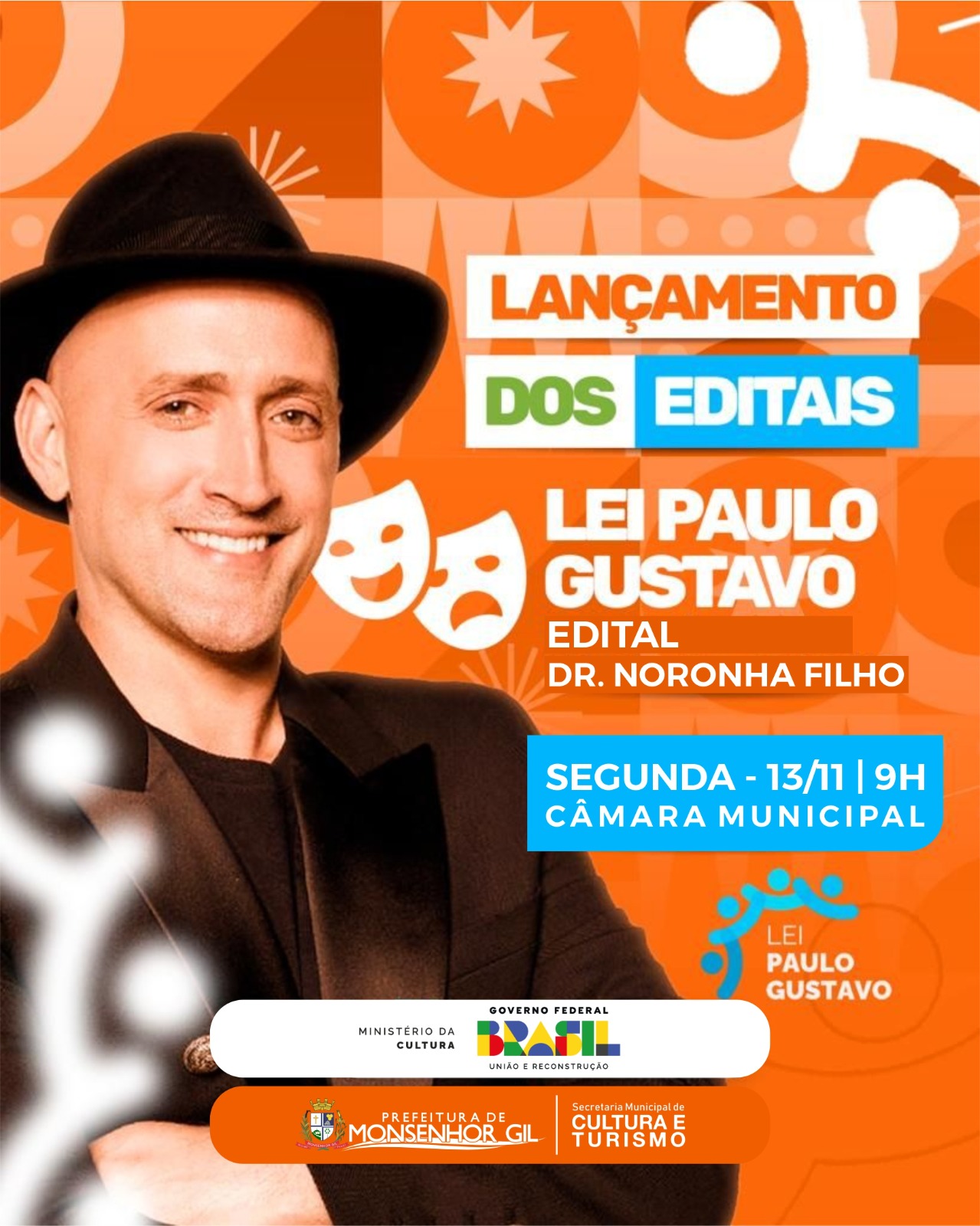 Município  Monsenhor Gil fará lançamento dos editais da Lei Paulo Gustavo  - Imagem 1