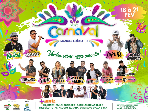 Prefeitura divulga bandas para o Carnaval 2023