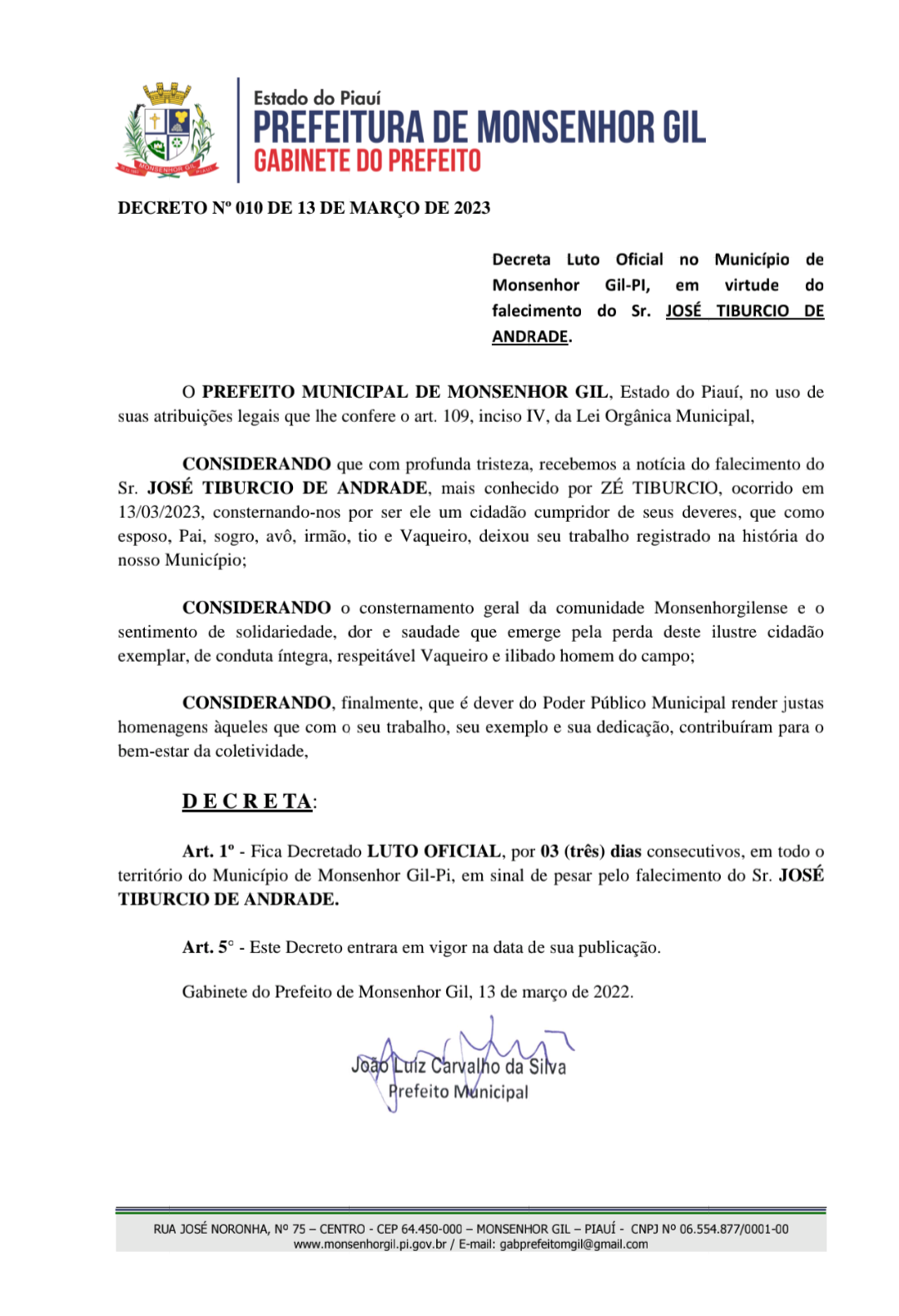 Monsenhor Gil se despede do vaqueiro Zé Tibúrcio, prefeitura decreta luto  - Imagem 3