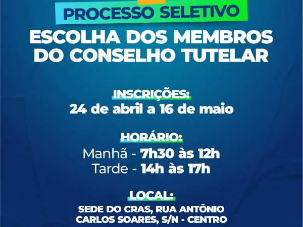 Água Branca realiza seletivo para cinco novos membros do Conselho Tutelar