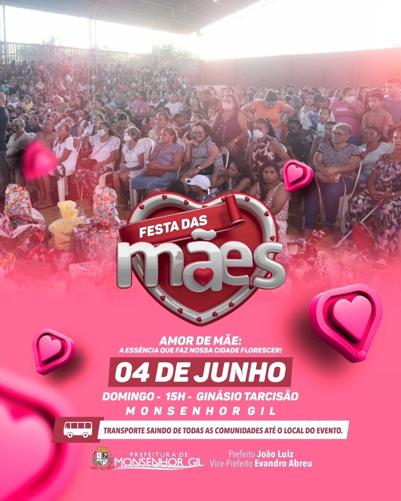 Prefeito João Luiz anuncia sorteio de uma moto para as mães dia 4/6