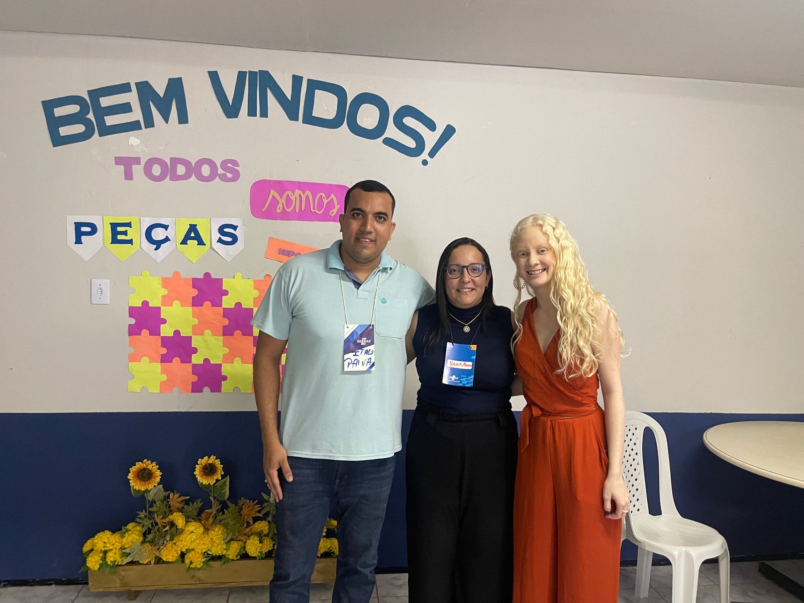 Agente de Desenvolvimento, Ítalo Paiva; Agente Territorial Sebrae, Yana Moura e a Palestrante Déssyca Silva.