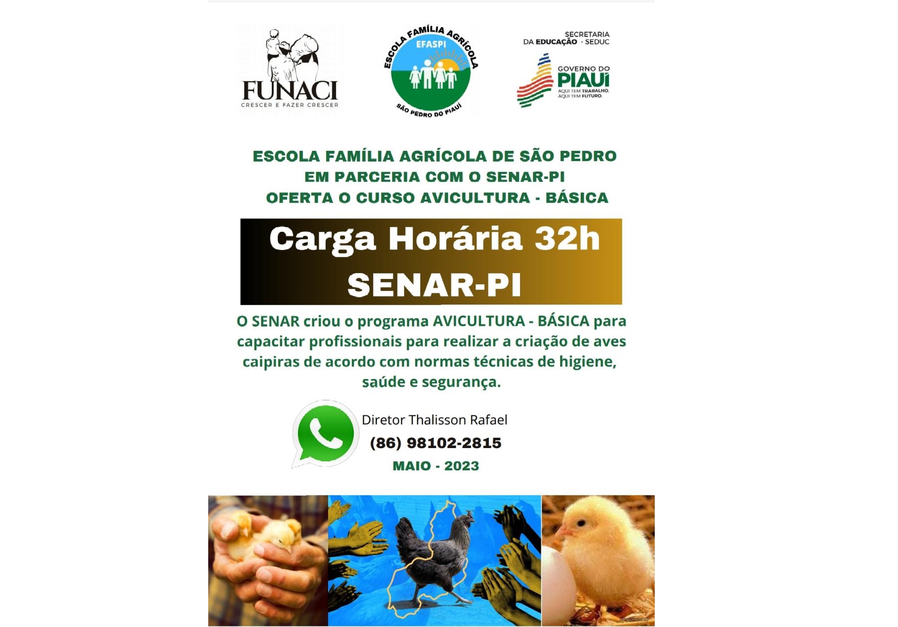 Escola Agrícola e SENAR abrem inscrições para cursos em São Pedro do Piauí - Imagem 2