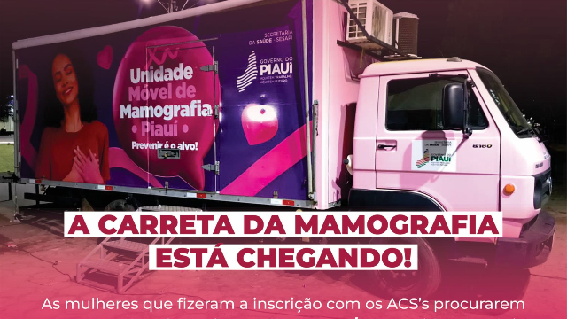 São Pedro do Piauí receberá a Carreta da Mamografia de 19 a 25 de junho