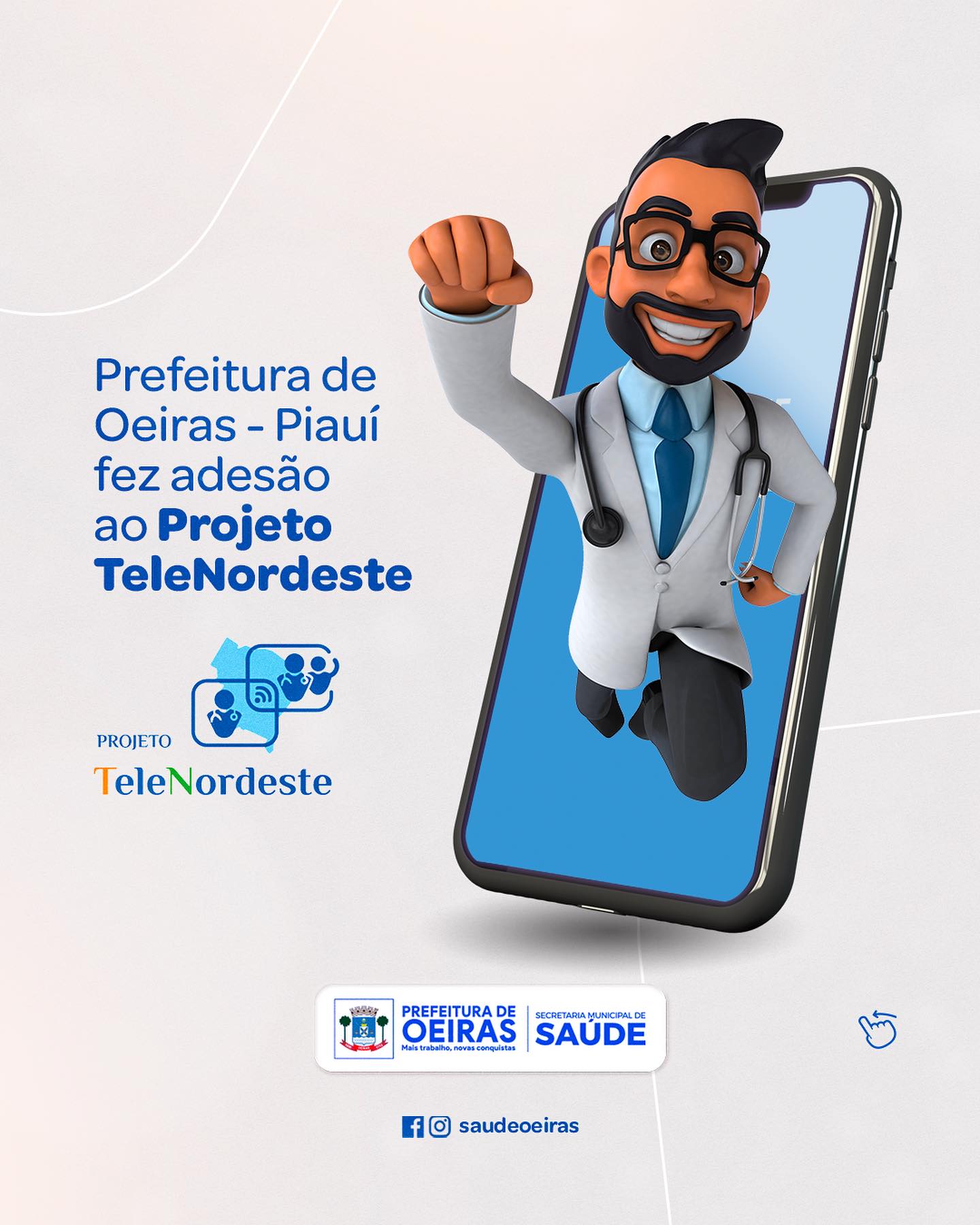 Saúde adere a programa que garante atendimento por telemedicina em Oeiras - Imagem 1