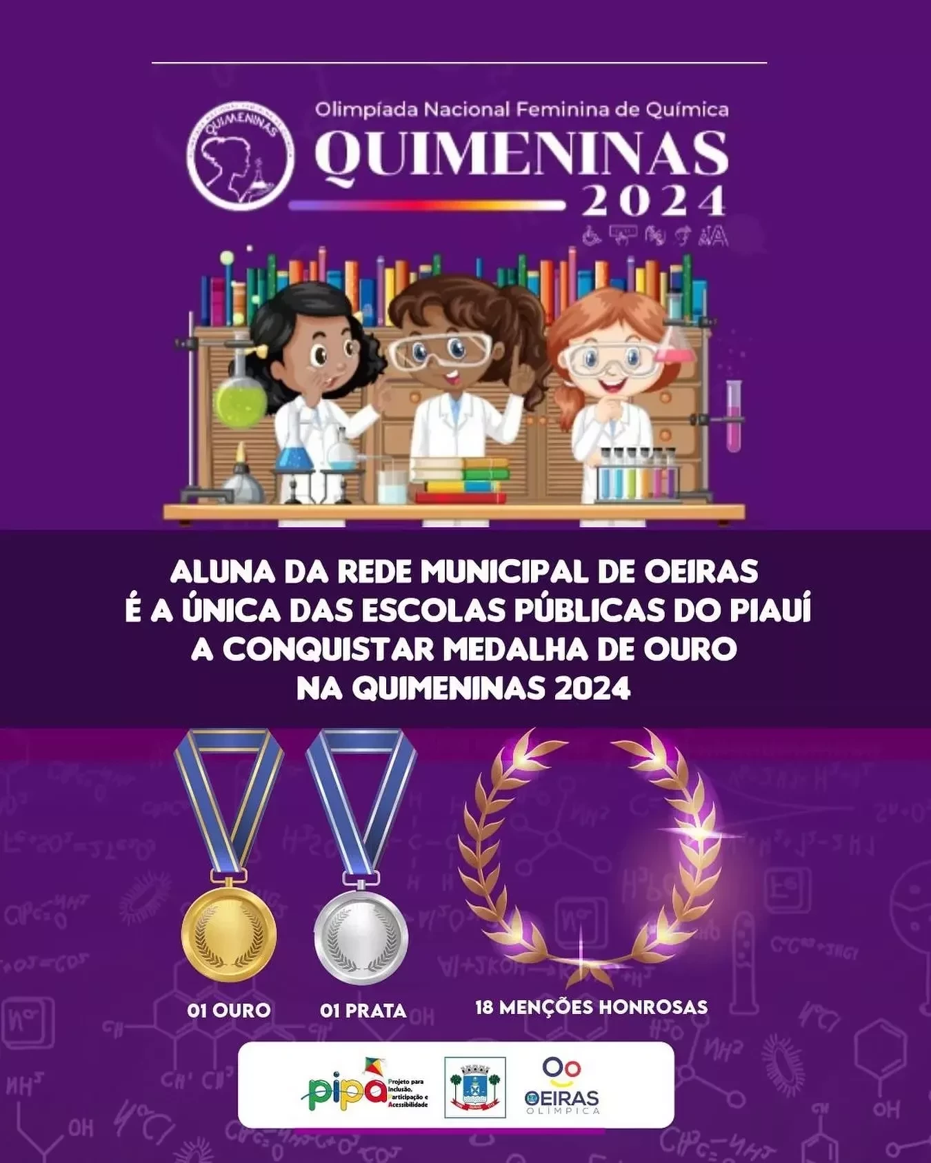Aluna de Oeiras é única medalhista de ouro das escolas públicas do Piauí - Imagem 1