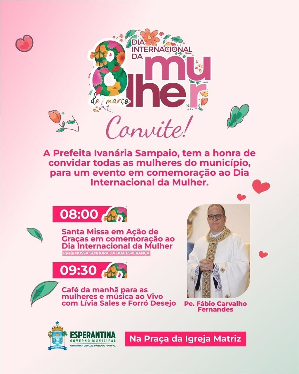 Prefeitura realizará evento em alusão ao Dia Internacional da Mulher.