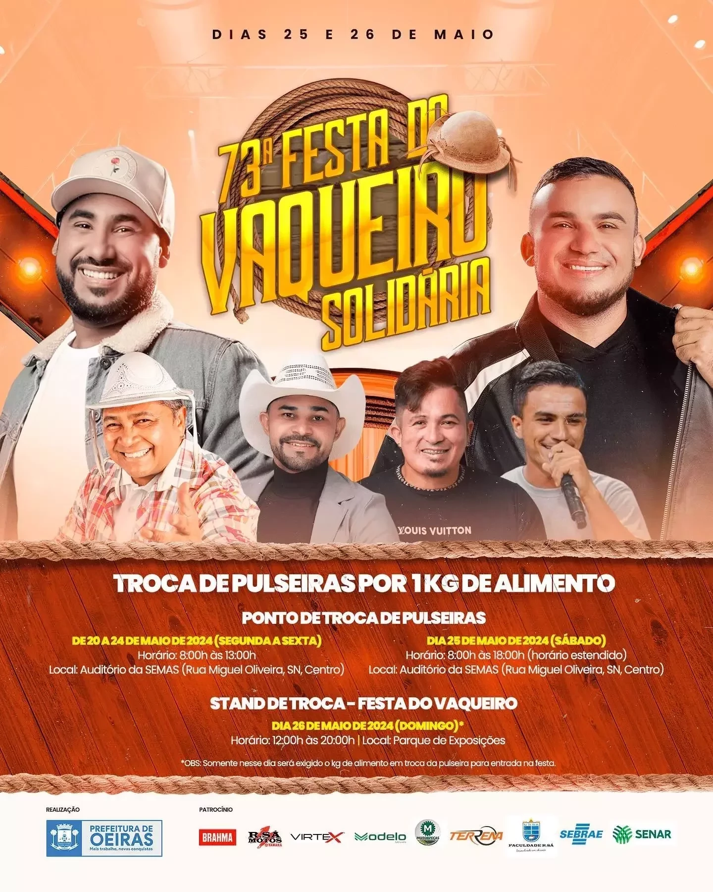 Oeiras inicia troca de alimentos por ingressos para 73ª Festa do Vaqueiro - Imagem 1