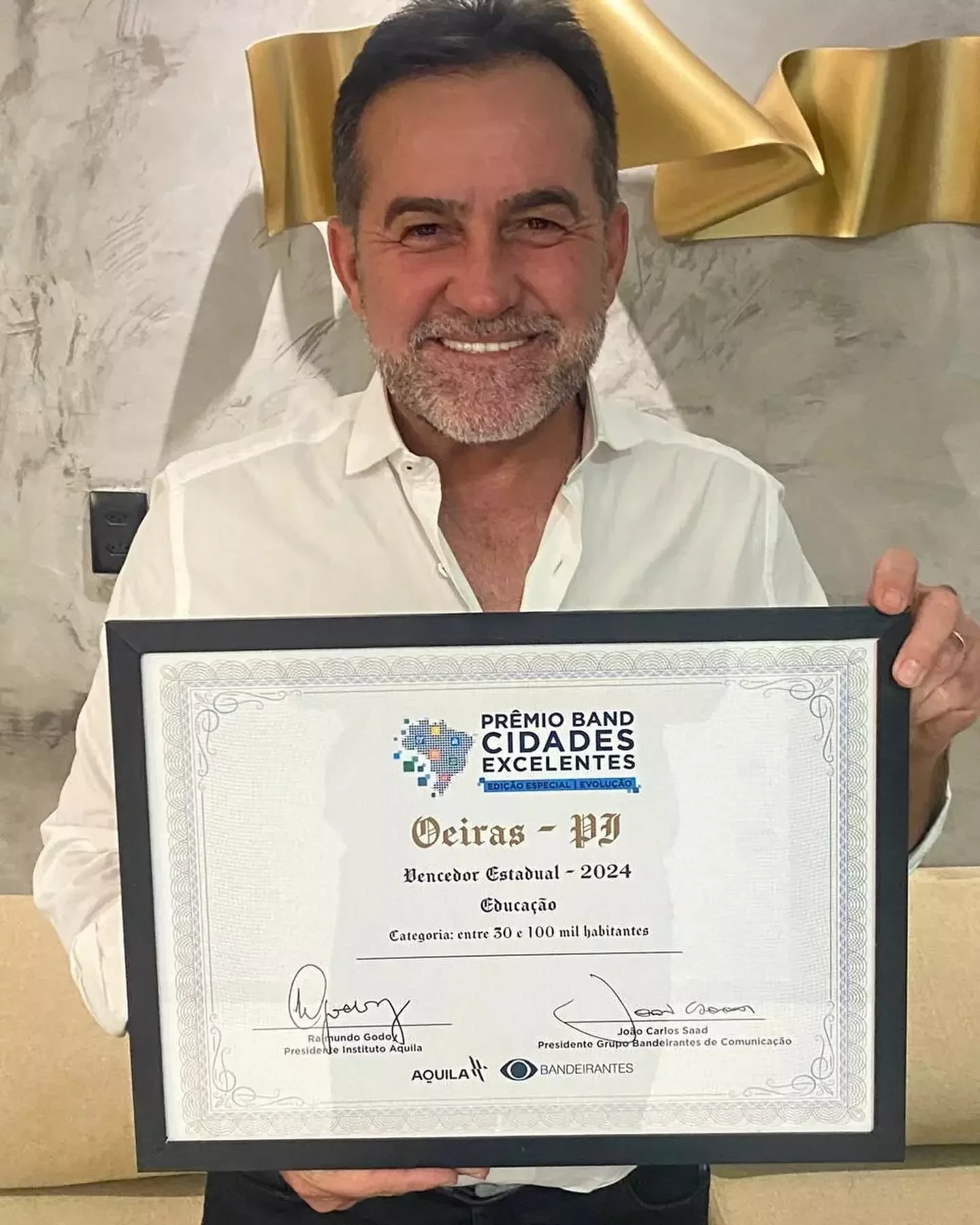 Prêmio reconhece qualidade da gestão municipal de Oeiras - Imagem 1