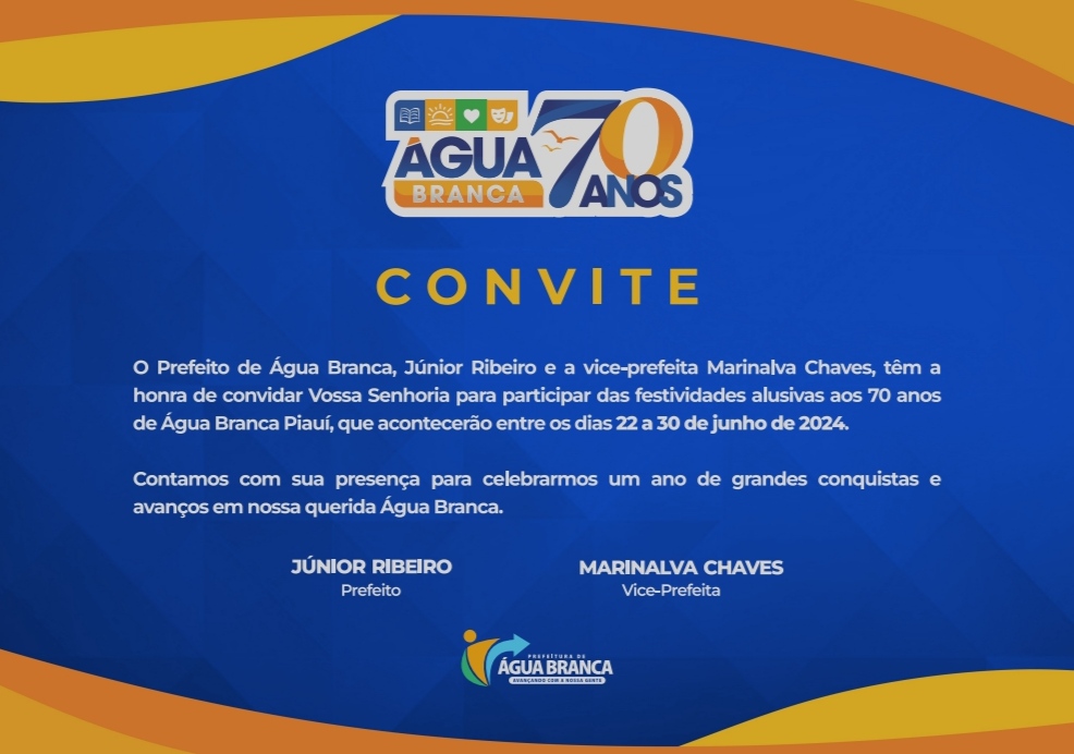 Água Branca comemora 70 anos com shows, apresentações e inaugurações