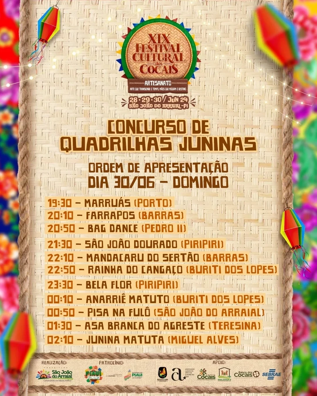 Começa nesta sexta (28) o maior festival cultural dos cocais - Imagem 3