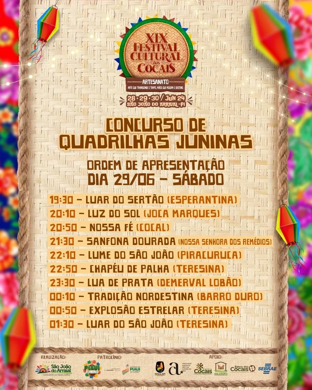 Começa nesta sexta (28) o maior festival cultural dos cocais - Imagem 2