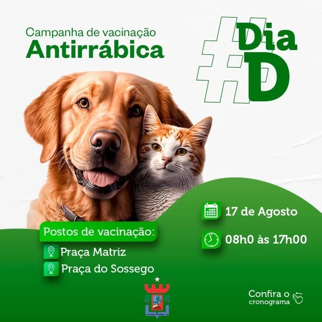 Prefeitura inicia neste sábado (17), a Campanha de Vacinação Antirrábica - Imagem 1