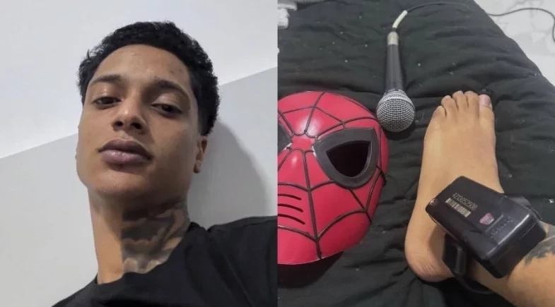 Oruam posta foto usando tornozeleira eletrônica após deixar prisão