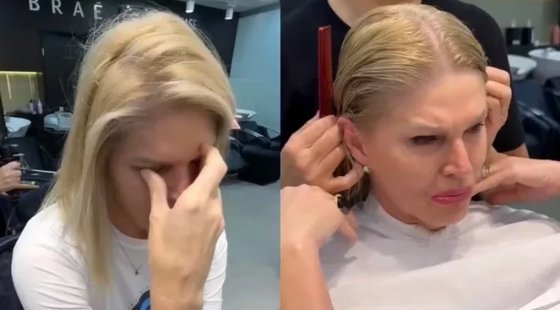 Val Marchiori chora ao cortar o cabelo em meio à luta contra o câncer; e faz desabafo!; vídeo