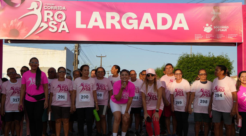 Socorro do Piauí realiza a 1ª Corrida Rosa em alusão ao Outubro Rosa