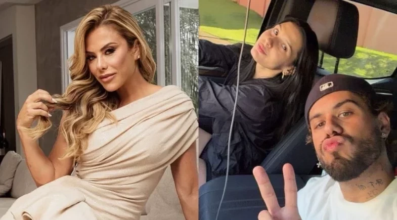 Poliana Rocha posta foto de Zé Felipe e Ana Castela juntinhos em carro