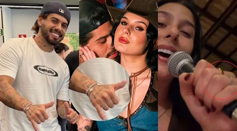 Zé Felipe e Ana Castela surgem de alianças e aumentam rumores de pedido de namoro