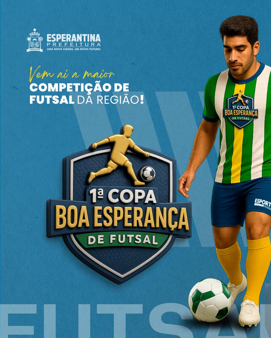 Prefeitura lança a I Copa Boa Esperança de Futsal Masculino com R$ 50 mil em premiações | Foto: Reprodução