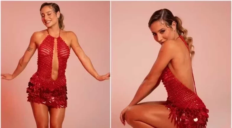 Bruna Griphao usa vestido ultradecotado no ensaio do Salgueiro; fotos!