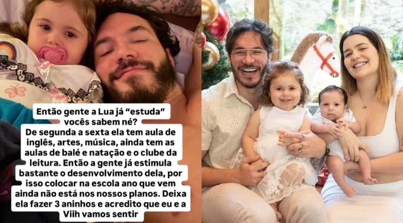 Eliezer explica o porquê de ele e Viih Tube não colocarem a filha na escola