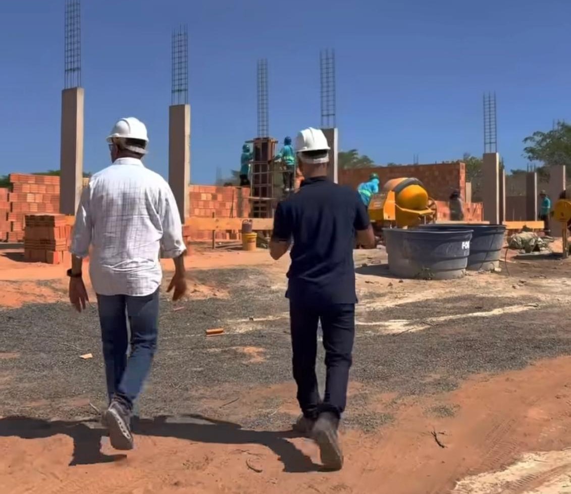 Obra da Nova Creche - Foto: Prefeitura de Manoel Emídio