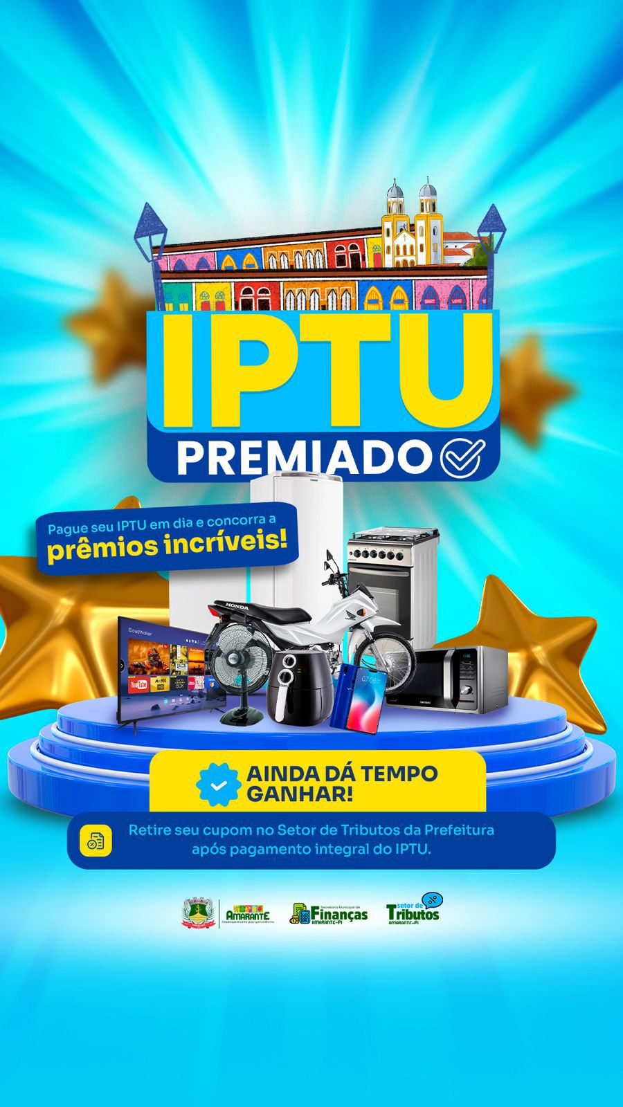 Faltam poucos dias para concorrer a prêmios no IPTU Premiado de Amarante - Imagem 1