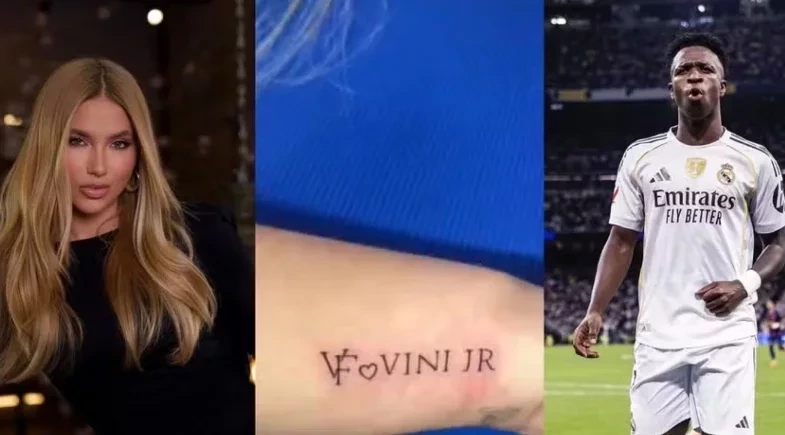 Fã faz tatuagem em homenagem a Virginia Fonseca e Vini Jr.: ''Estamos na torcida''