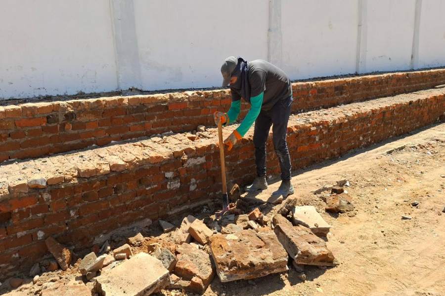  Prefeitura de Santo Antônio de Lisboa inicia reforma da Quadra do Núcleo Municipal de Educação Vereador Francisco das Chagas Rodrigues - Imagem 3
