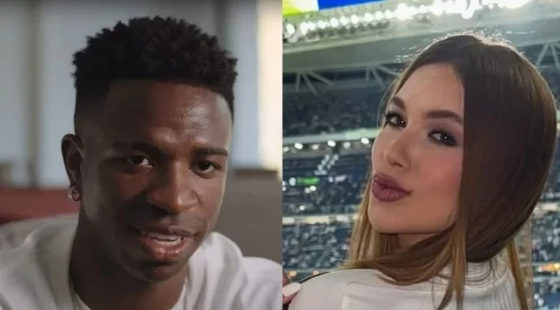 Vini Jr. reage a homenagem de Virginia Fonseca durante jogo do Real Madrid