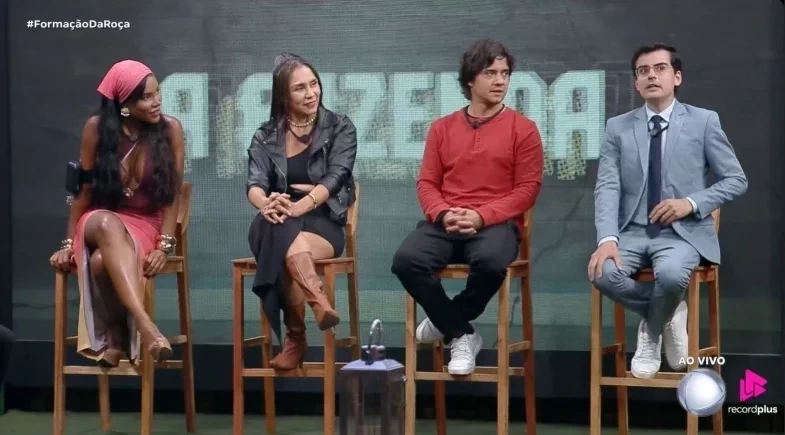 A Fazenda 17: Carol Lekker, Dudu Camargo, Gui Boury e Yoná Souza estão na 3º roça