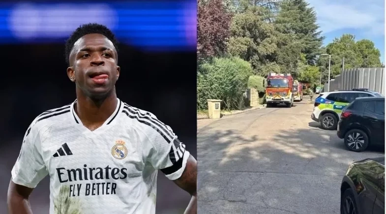 Incêndio atinge dois andares da casa de Vini Jr. em Madri