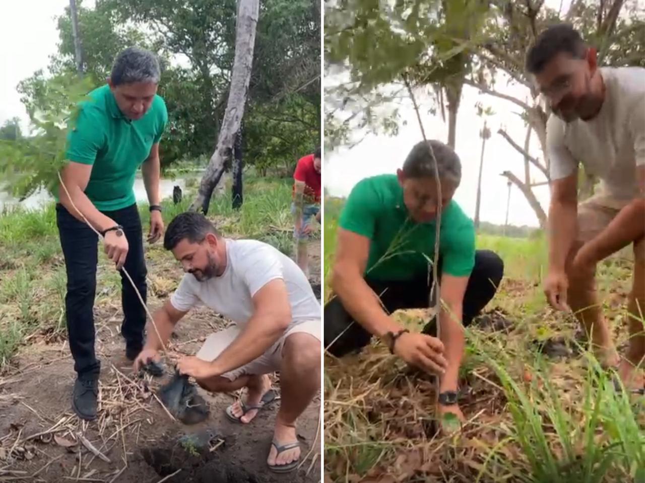 Reflorestamento às margens da Orla do Açude - Foto: Prefeitura de Água Branca