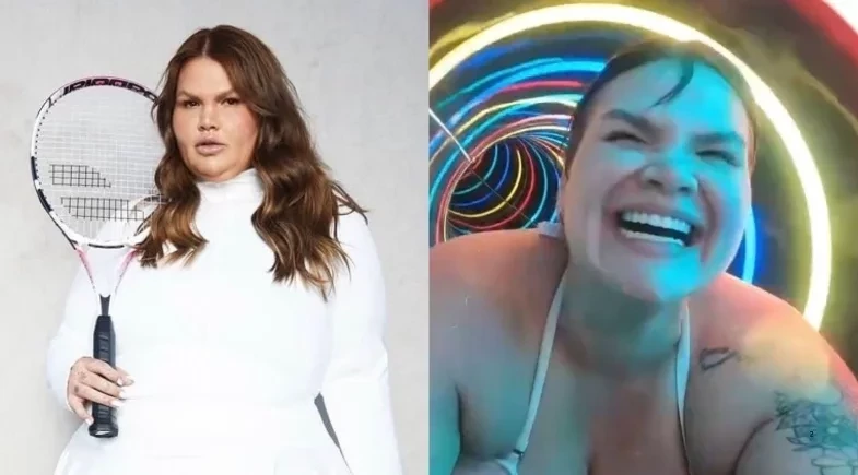 Thais Carla se emociona ao descer em toboágua após perder 72 kg:“Não dá pra descrever”