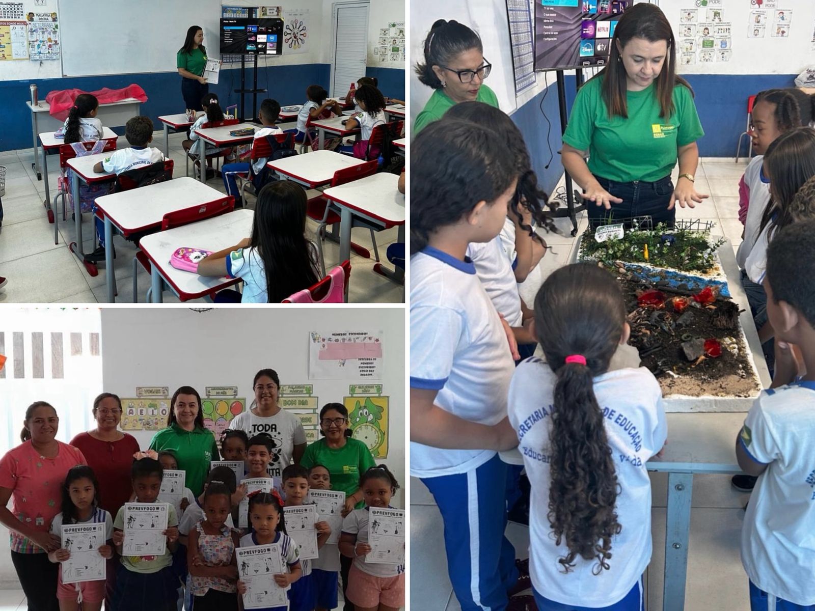 Atividades em escolas sobre queimadas e incêndios - Foto: Prefeitura de Floriano