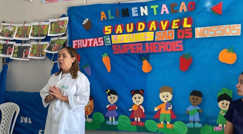 Prefeitura de Nossa Senhora de Nazaré promove ação sobre alimentação saudável na Escola João Batista