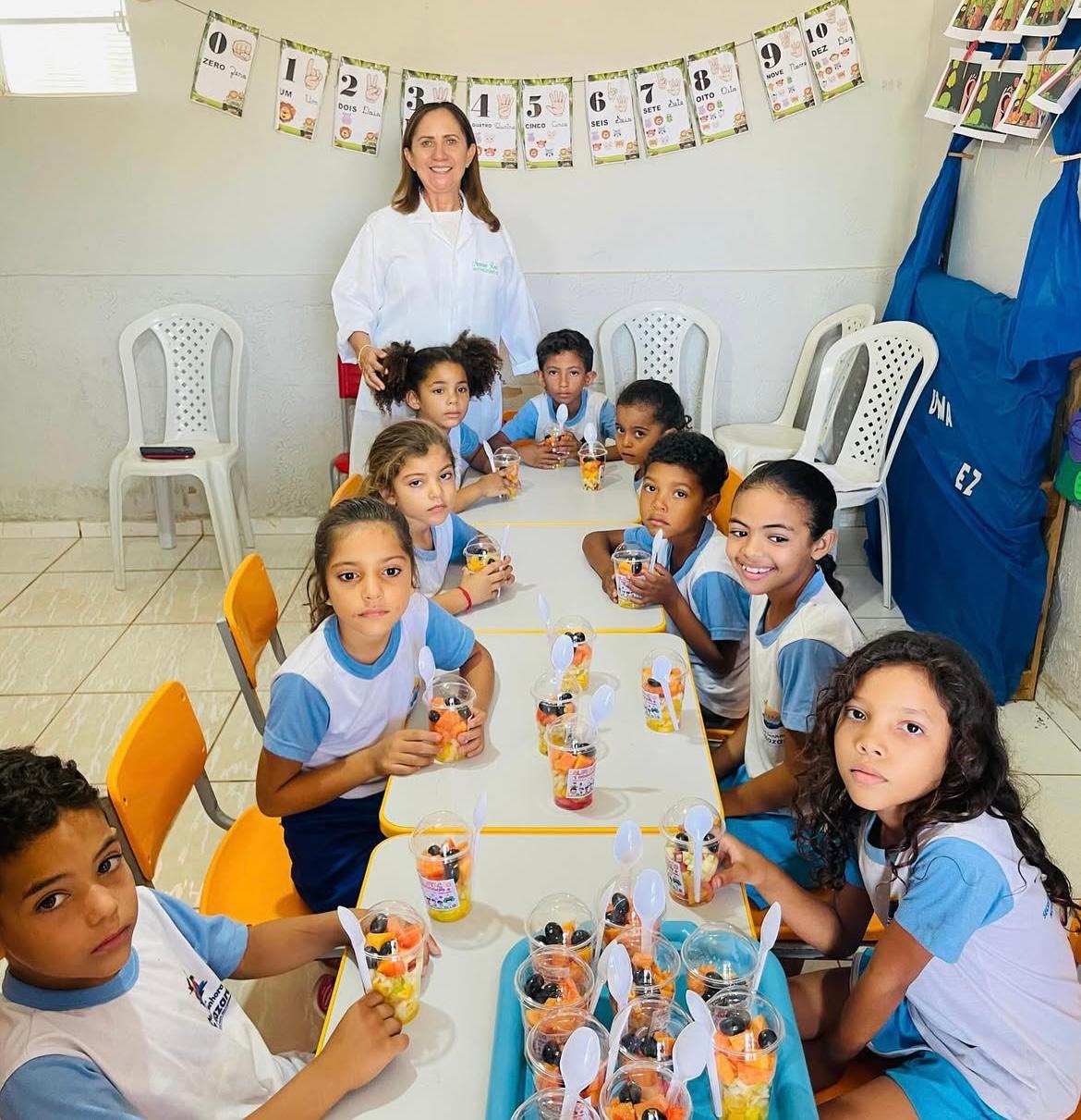 Ação sobre alimentação saudável nas escolas - Foto: Prefeitura de Nossa Senhora de Nazaré