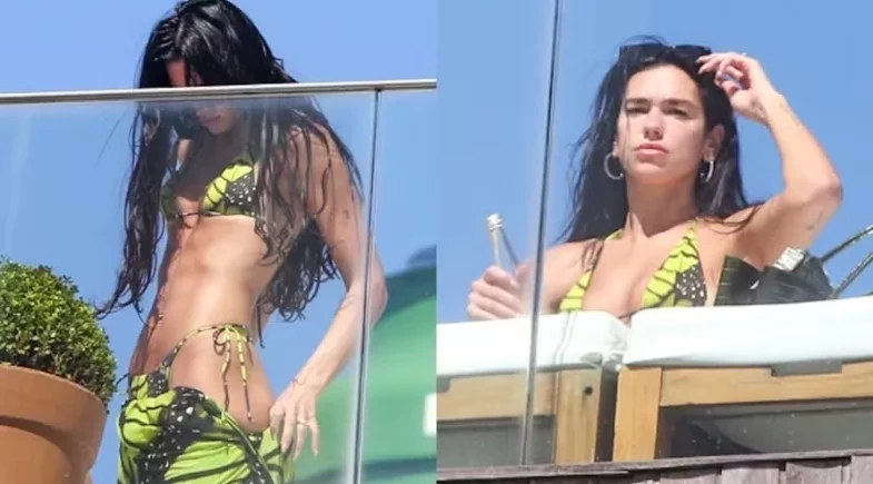Dua Lipa se bronzeia em piscina de hotel no Rio de Janeiro; fotos!